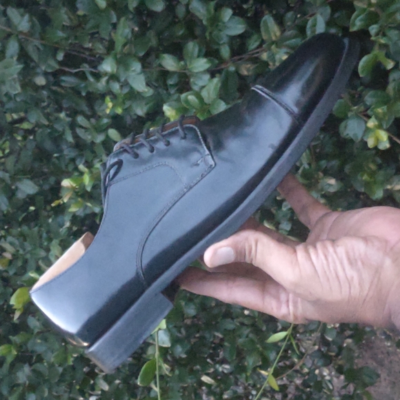 Cole Haan/Vibram® Men’s Caldwell Derby Black Leather Cap Toe Lace Up Oxford - Picture 8 of 17